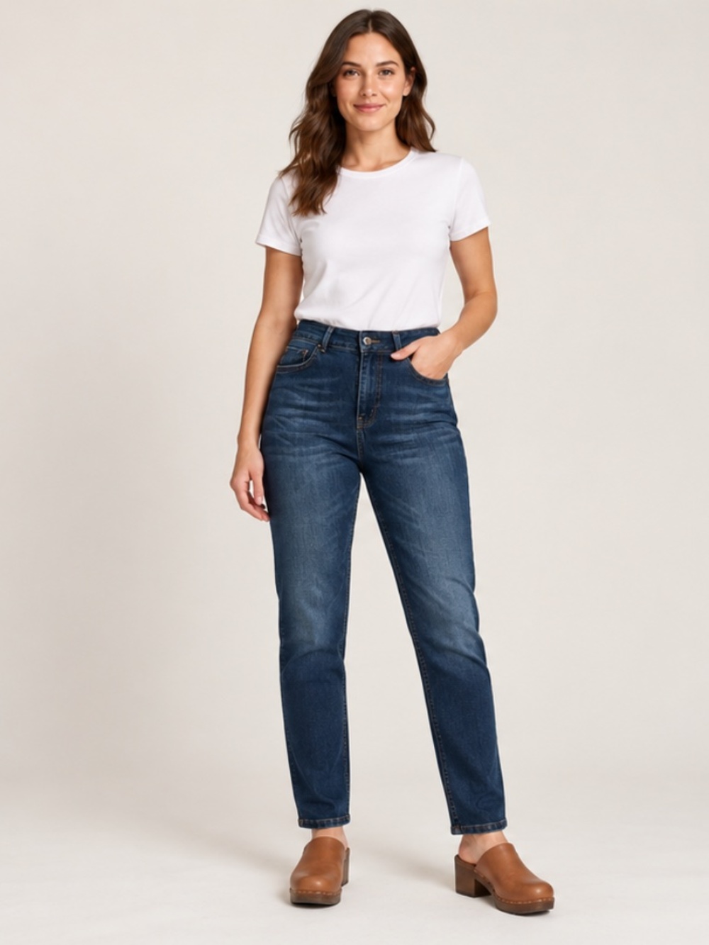 Ruti | Ankle Length Blue Jeans | Size 4
